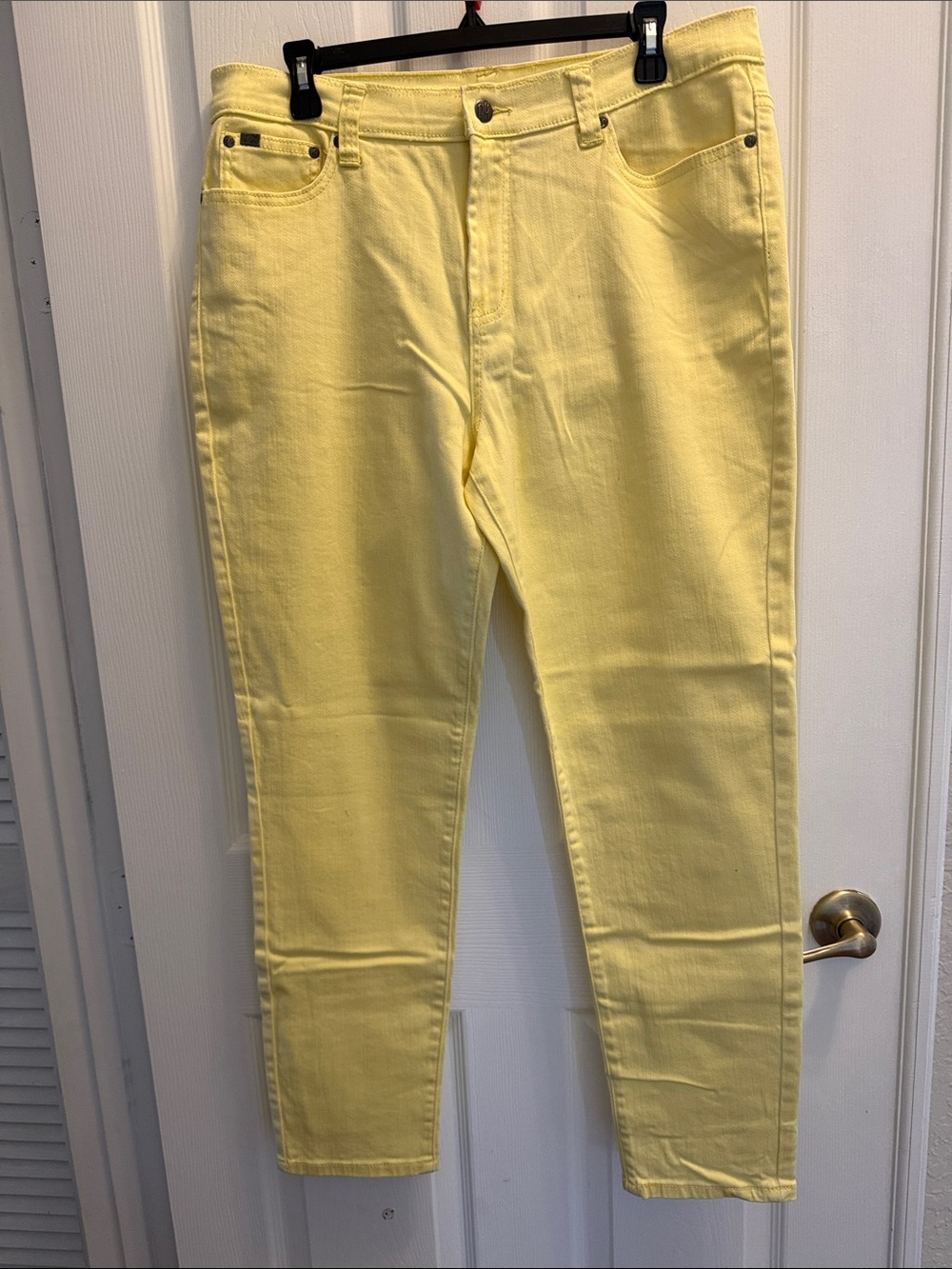 DG2 Bright Yellow High-Rise Jeans with Tapered Legs
